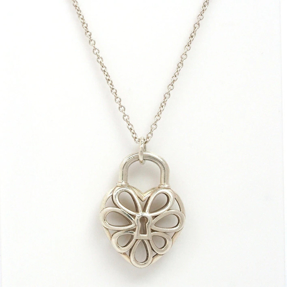 Tiffany Co Filigree Heart Silver Pendant